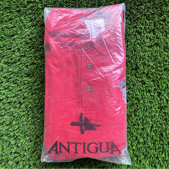 VTG 2003 MLB Gatorade Workout Day NWT Red Polo Size XXL Antigua - Picture 10 of 10